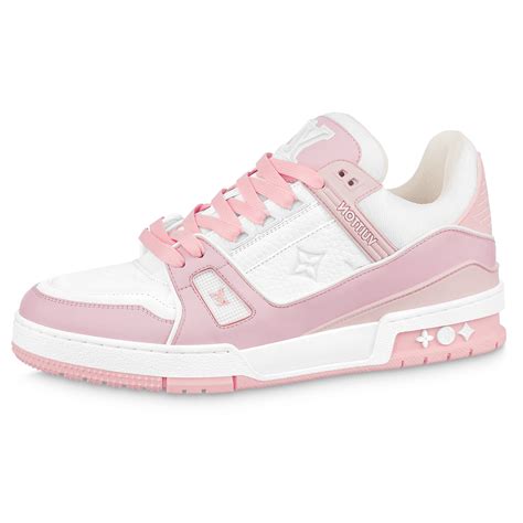 louis vuitton trainer low white rose|louis vuitton trainer shoes.